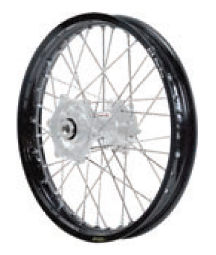 Dubya - Dubya MX Rear Wheel with Excel Rim - 2.15x19 - Silver Hub/Black Rim - 70-3157SB