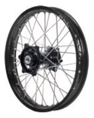Dubya - Dubya MX Front Wheel with DID DirtStar Rim - 1.60x21 - Black/Black - 70-4101BB