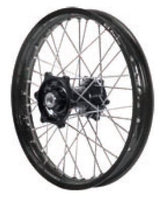 Dubya - Dubya MX Rear Wheel with DID DirtStar Rim - 2.15x19 - Black/Black - 70-4117BB