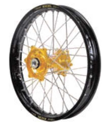 Dubya - Dubya MX Rear Wheel with DID DirtStar Rim - 2.15x18 - Gold Hub/Black Rim - 70-4153GB