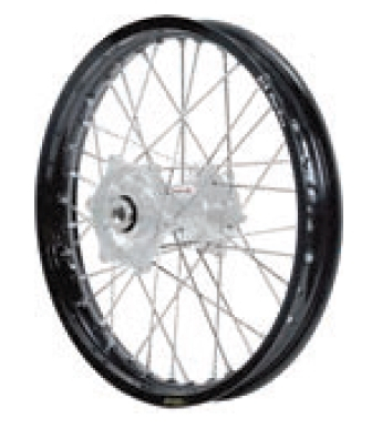 Dubya - Dubya MX Front Wheel with DID DirtStar Rim - 1.60x21 - Silver/Black - 70-4101SB