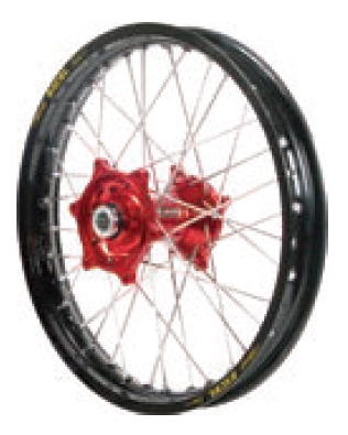 Dubya - Dubya MX Front Wheel with DID DirtStar Rim - 1.60x21 - Red/Black - 70-4104RB