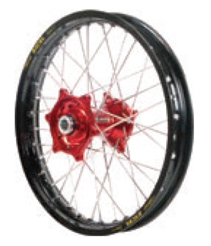 Dubya - Dubya MX Rear Wheel with Excel Rim - 2.15x19 - Red Hub/Black Rim - 70-3157RB