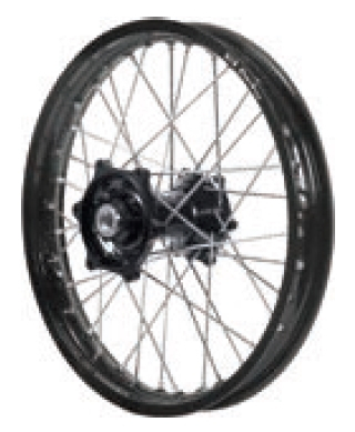 Dubya - Dubya MX Rear Wheel with Excel Rim - 1.85x16 - Black Hub/Black Rim - 70-3170BB