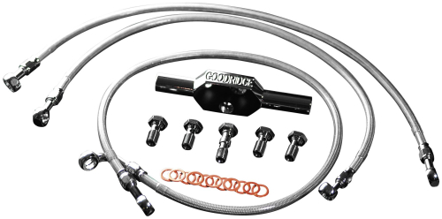 Goodridge - Goodridge High End Front Brake Line Kit - +12in Length - HD0091-3FCH/CL+12