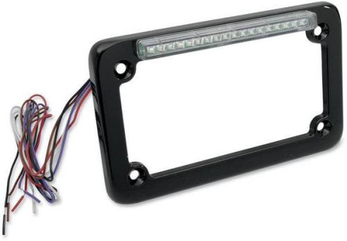 Signal Dynamics - Signal Dynamics LED License Plate Frame with Turn Signals - Black with Turn Signals/Clear Lens - 02603