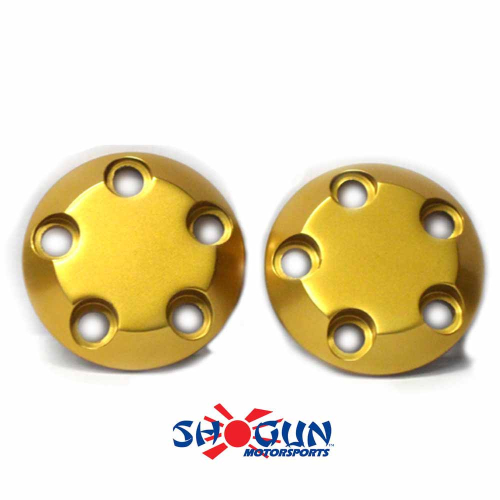 Shogun Motorsports - Shogun Motorsports Carbon S5 Fiber Frame Slider Replacement End Caps - Gold - 710-0903