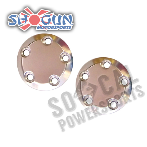 Shogun Motorsports - Shogun Motorsports Carbon S5 Fiber Swingarm Slider Replacement End Caps - Chrome - 710-0922