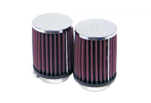 K&N Engineering - K&N Engineering Clamp-On Custom Round Tapered Air Filter - Chrome End Cap - RC-1352