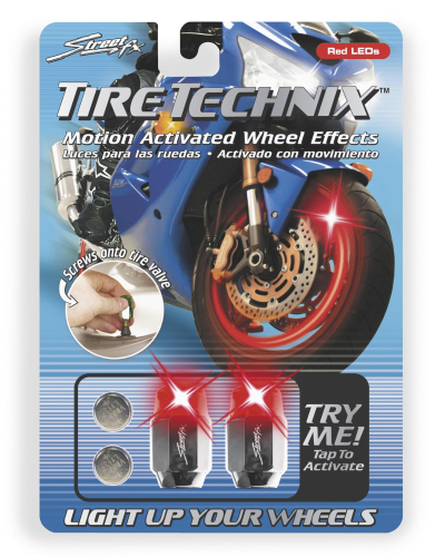 Street FX - Street FX Tire Technix Motion Activated Wheel Effects - Hex - Red - 1042197