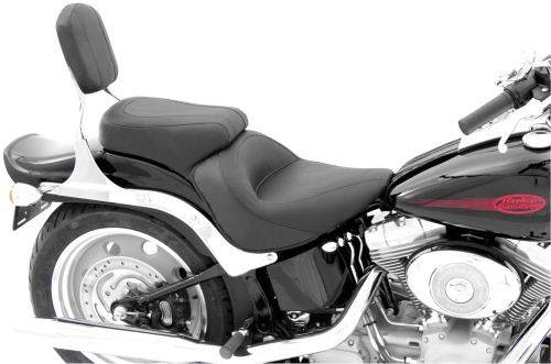 Mustang - Mustang Vintage Sport Solo Seat with Backrest - No Studs - 79491