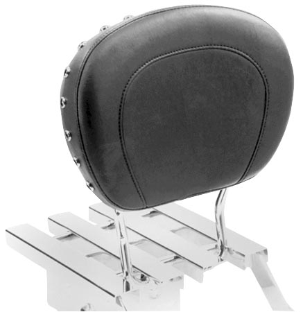 Mustang - Mustang Sissy Bar Pad - Smooth, Black Studs - 75320