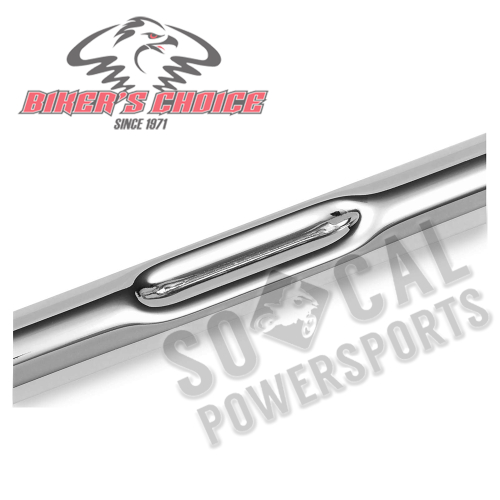 Bikers Choice - Bikers Choice 1in. Med. Buckhorn Custom V-Twin Handlebar - Dimpled - Chrome - 400208