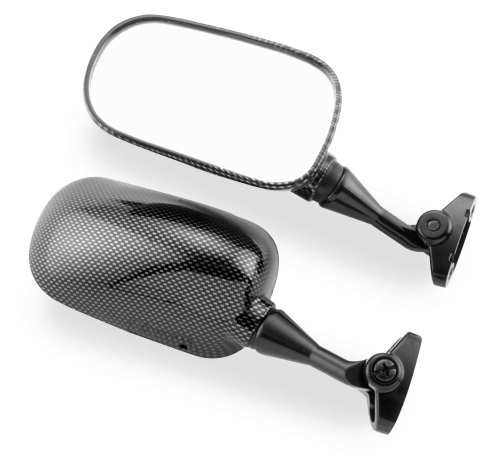 BikeMaster - BikeMaster OEM Replacement Mirror - Right - Carbon Fiber - 600236