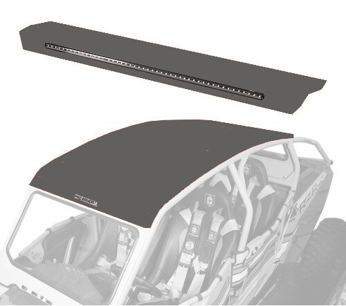 Pro Armor - Pro Armor Aluminum Roof with Integrated Rear Light Bar - Stealth Gray - P144R123SG