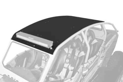 Pro Armor - Pro Armor Aluminum Roof with Light Bar Pocket - Black - P144R121BL