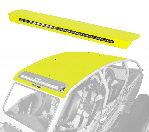 Pro Armor - Pro Armor Aluminum Roof with Light Bar Pocket and Integrated Rear Light Bar - Lime Squeeze - P144R124LSQ