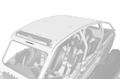 Pro Armor - Pro Armor ALuminum Roof with Light Bar Pocket - Matte White Pearl - P144R121MWP