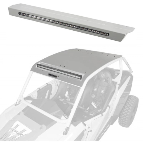 Pro Armor - Pro Armor Aluminum Roof with Light Bar Pocket and Integrated Rear Light Bar - Stealth Gray - P141R124SG