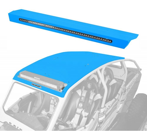 Pro Armor - Pro Armor Aluminum Roof with Light Bar Pocket and Integrated Rear Light Bar - Sky Blue - P144R124SB