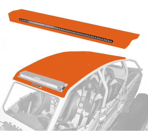 Pro Armor - Pro Armor Aluminum Roof with Light Bar Pocket and Integrated Rear Light Bar - Orange Madness - P144R124OM