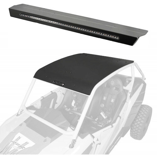 Pro Armor - Pro Armor Aluminum Roof with Integrated Rear Light Bar - Solar Black - P141R123SLR