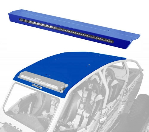 Pro Armor - Pro Armor Aluminum Roof with Light Bar Pocket and Integrated Rear Light Bar - Polaris Blue - P144R124PB