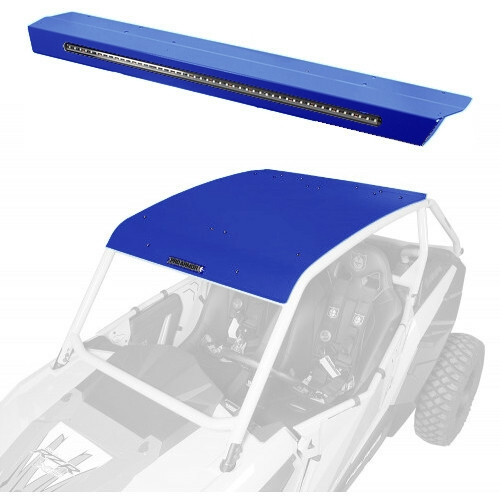 Pro Armor - Pro Armor Aluminum Roof with Integrated Rear Light Bar - Polaris Blue - P141R123PB