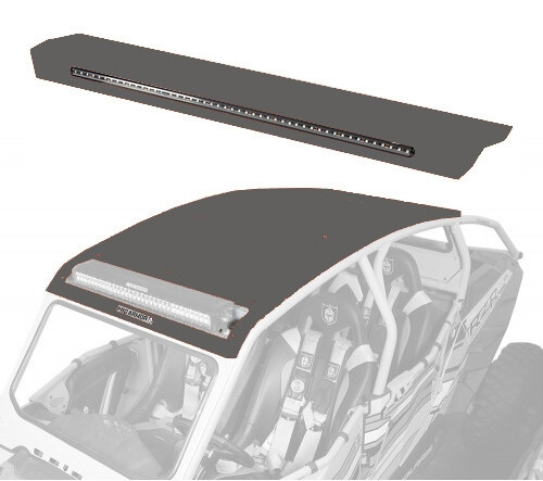 Pro Armor - Pro Armor Aluminum Roof with Light Bar Pocket and Integrated Rear Light Bar - Stealth Gray - P144R124SG