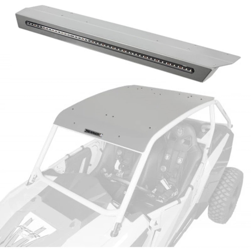 Pro Armor - Pro Armor Aluminum Roof with Integrated Rear Light Bar - Sparkle Silver Metallic - P141R123SSM