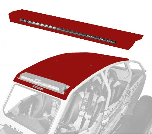 Pro Armor - Pro Armor Aluminum Roof with Light Bar Pocket and Integrated Rear Light Bar - Performance Red - P144R124PR