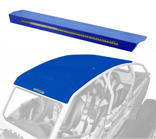 Pro Armor - Pro Armor Aluminum Roof with Integrated Rear Light Bar - Polaris Blue - P144R123PB