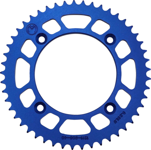 Moose Racing - Moose Racing Aluminum Rear Sprocket - 48T - Blue - 1211-895-49-12