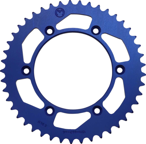 Moose Racing - Moose Racing Aluminum Rear Sprocket - 45T - Blue - 1211-897-45-12