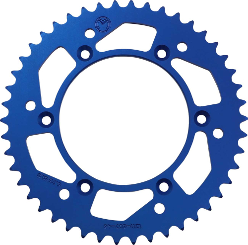 Moose Racing - Moose Racing Aluminum Rear Sprocket - 46T - Blue - 1211-897-46-12