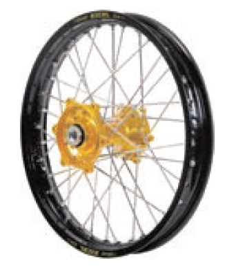 Dubya - Dubya MX Front Wheel with Excel Rim - 1.40x17 - Gold Hub/Black Rim - 70-3001GB