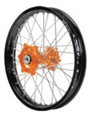 Dubya - Dubya MX Front Wheel with Excel Rim - 1.40x19 - Orange Hub/Black Rim - 70-3164OB