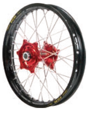 Dubya - Dubya MX Front Wheel with Excel Rim - 1.60x21 - Red Hub/Black Rim - 70-3172RB