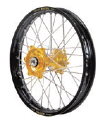 Dubya - Dubya MX Front Wheel with Excel Rim - 1.40x19 - Gold Hub/Black Rim - 70-3142GB
