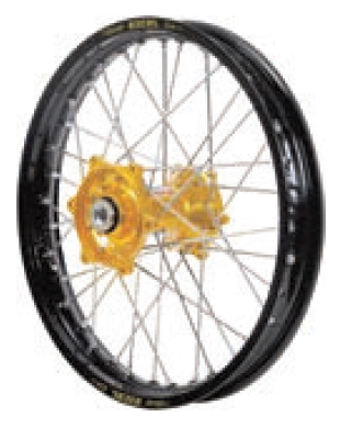 Dubya - Dubya MX Front Wheel with Excel Rim - 1.60x21 - Gold Hub/Black Rim - 70-3134GB