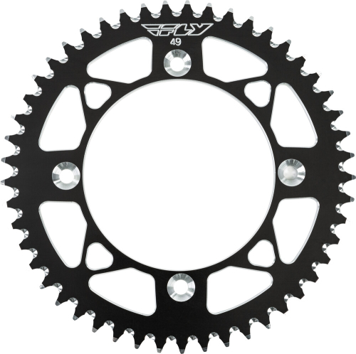 Fly Racing - Fly Racing Aluminum Rear Sprocket - Black - 49T - 201-49 BLK