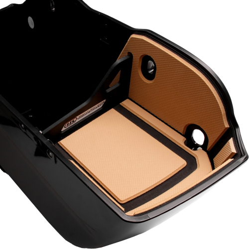 Hardstreet - Hardstreet Ryt-There Saddle Bag Shelf Set - Black/Tan - HSL-1035-SBSH-IN-TB