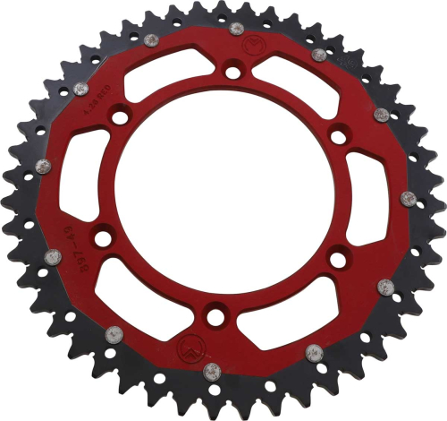 Moose Racing - Moose Racing Dual Rear Sprockets - Red - 49T - 1210-897-49-13X