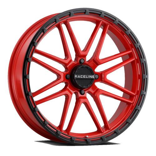 Raceline - Raceline A11 Krank XL Wheel - 18x7 - 3.5 + 3.5 Offset - 4/156 - Black/Red - A11R-87056-00