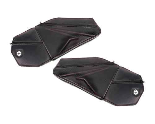 Pro Armor - Pro Armor Pro Armor Front Door Knee Pads with Storage - Red - P199Y320RD