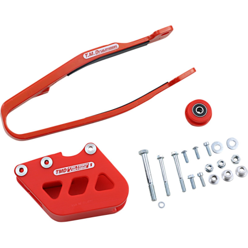 T.M. Designworks - T.M. Designworks Dirt Cross Multi-Purpose Chain Slide-N-Guide Kit FE1 Guide - Red - YCP-OR1-RD