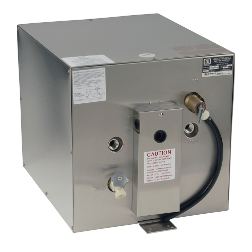 Whale Marine - Whale Seaward 11 Gallon Hot Water Heater w/Rear Heat Exchanger - Stainless Steel - 120V - 1500W