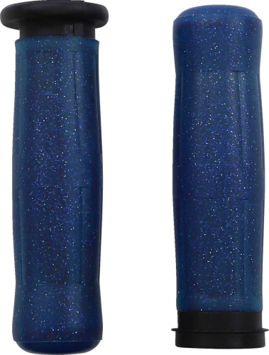 Avon Grips - Avon Grips Old School Grip - H-D with Throttle Slide - Sparkle Blue - OLD-69-SBLUE-FL