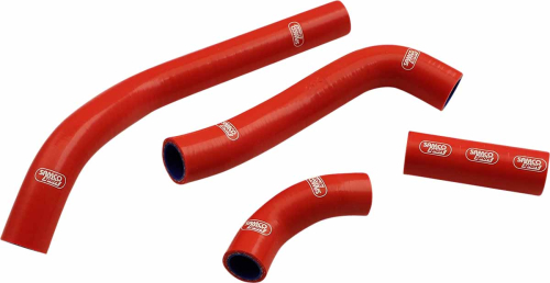 Moose Racing - Moose Racing Race Fit Radiator Hose Kit without Clamps - Red - HON-124 RD