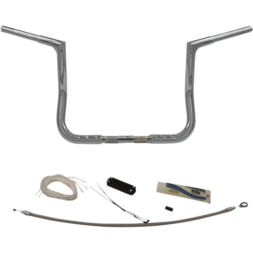 Fat Baggers, Inc. - Fat Baggers, Inc. 1-1/4in. EZ Install Handlebar Kit with Flat Top Handlebars - Chrome - 709112